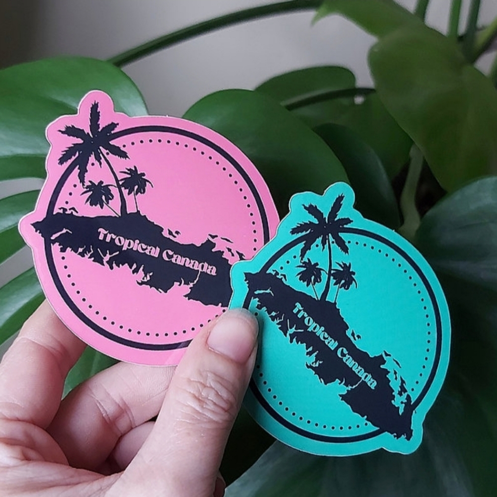 Tropical Canada Stickers - Vancouver Island Palm Trees